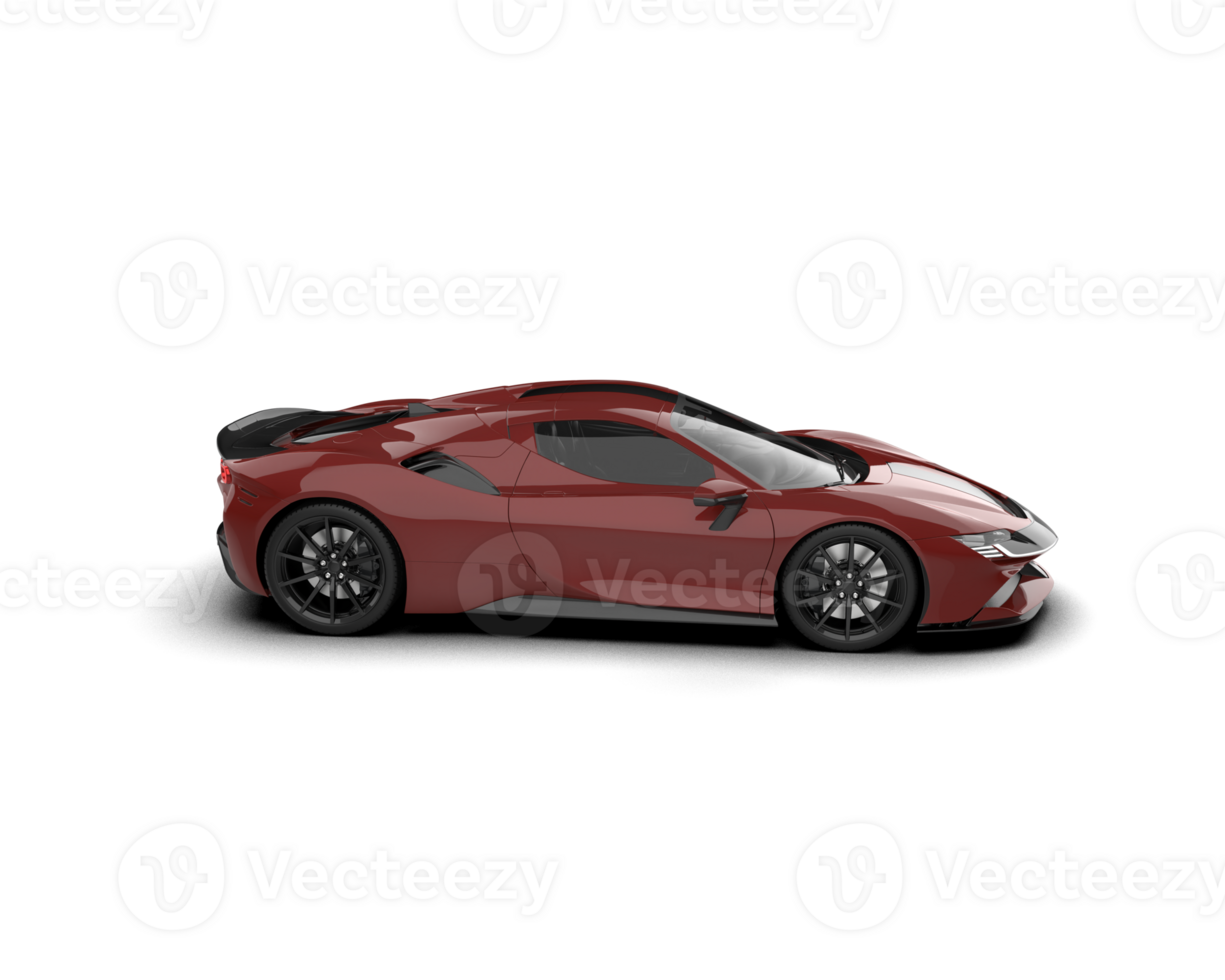 Realistic sport car isolated on background. 3d rendering - illustration png