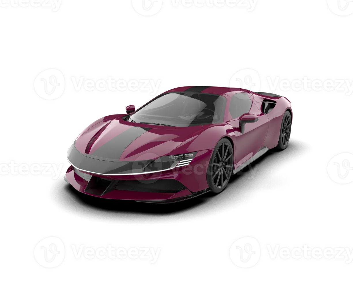 Realistic sport car isolated on background. 3d rendering - illustration png