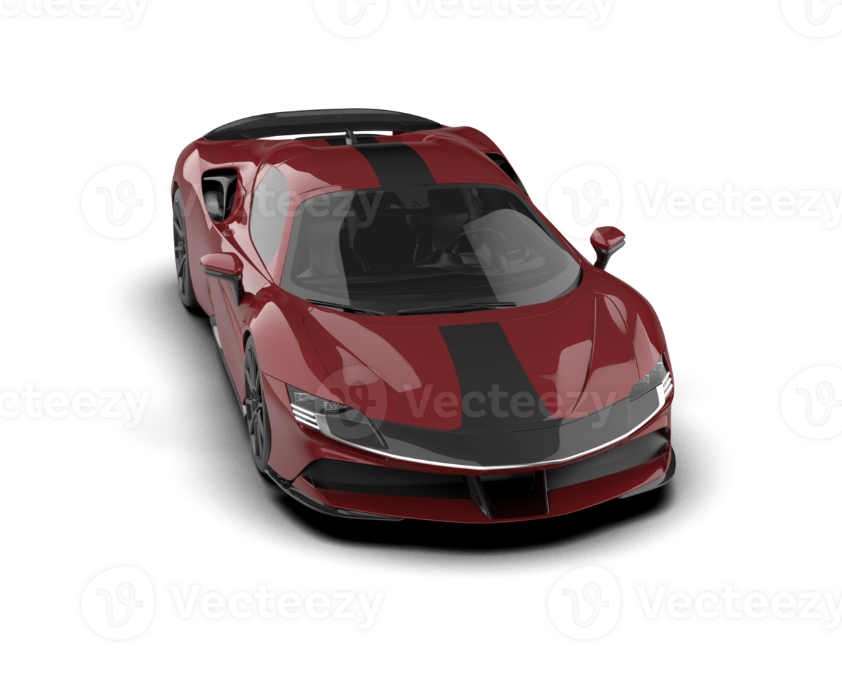 Realistic sport car isolated on background. 3d rendering - illustration png