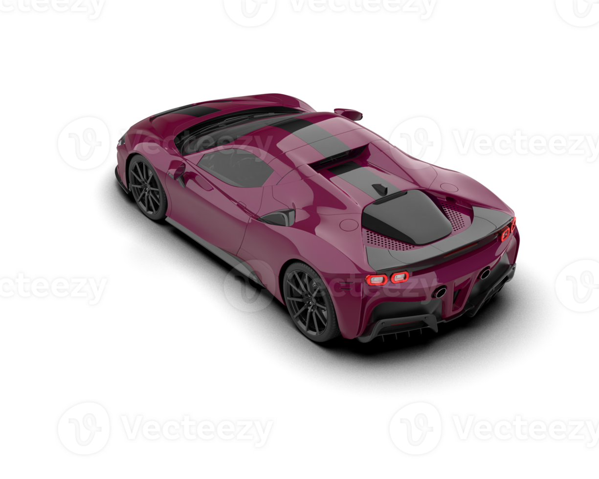 Realistic sport car isolated on background. 3d rendering - illustration png