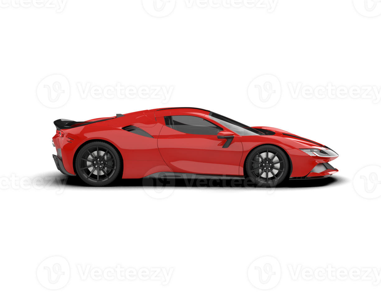 Realistic sport car isolated on background. 3d rendering - illustration png