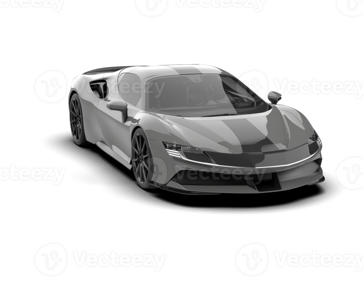 Realistic sport car isolated on background. 3d rendering - illustration png