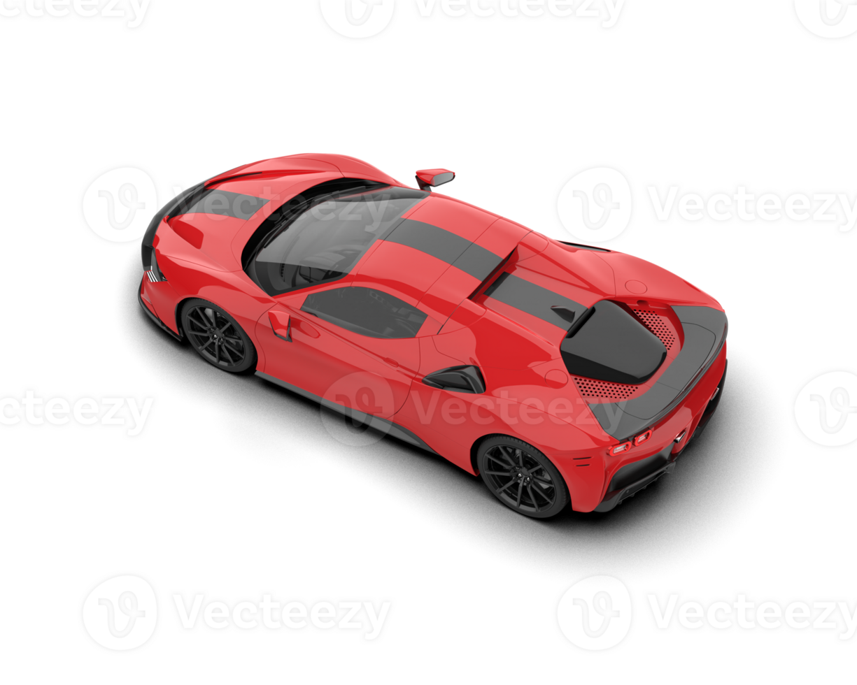 Realistic sport car isolated on background. 3d rendering - illustration png