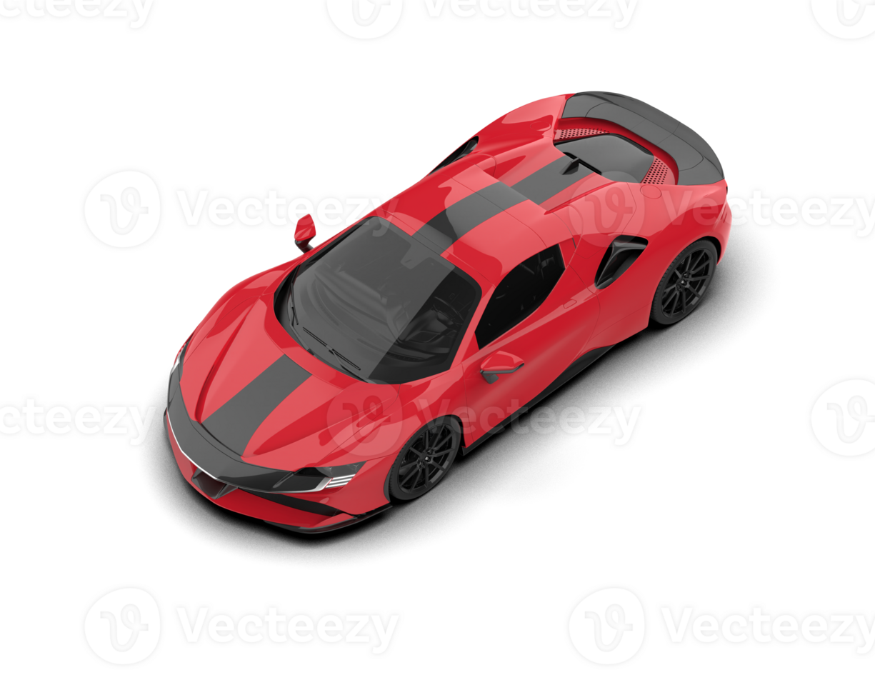 Realistic sport car isolated on background. 3d rendering - illustration png