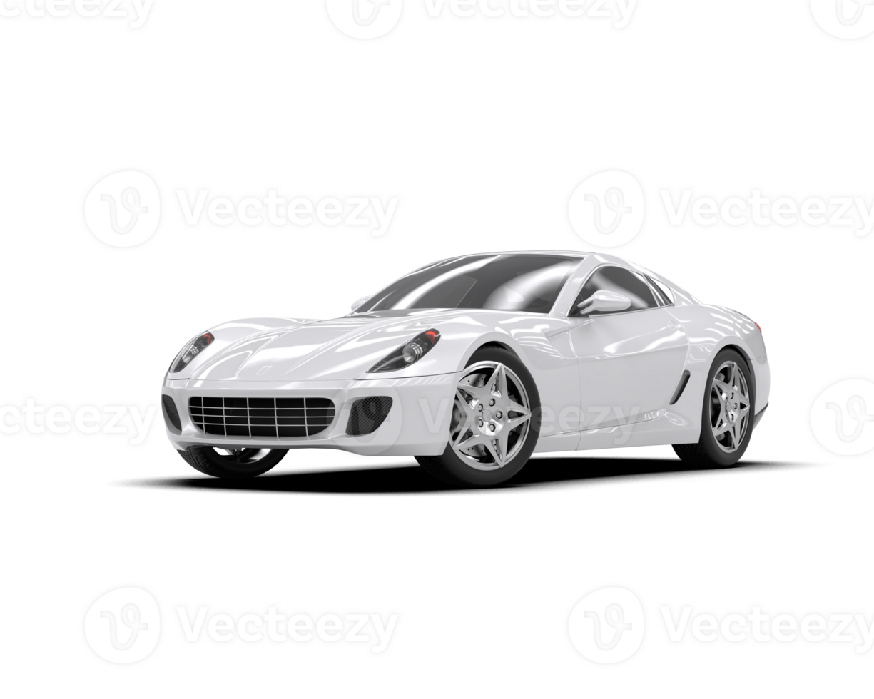 Realistic sport car isolated on background. 3d rendering - illustration png
