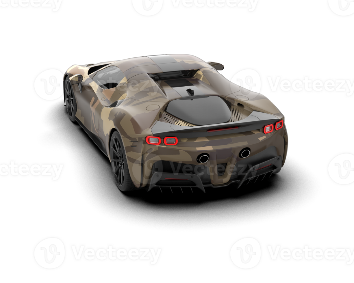 Realistic sport car isolated on background. 3d rendering - illustration png