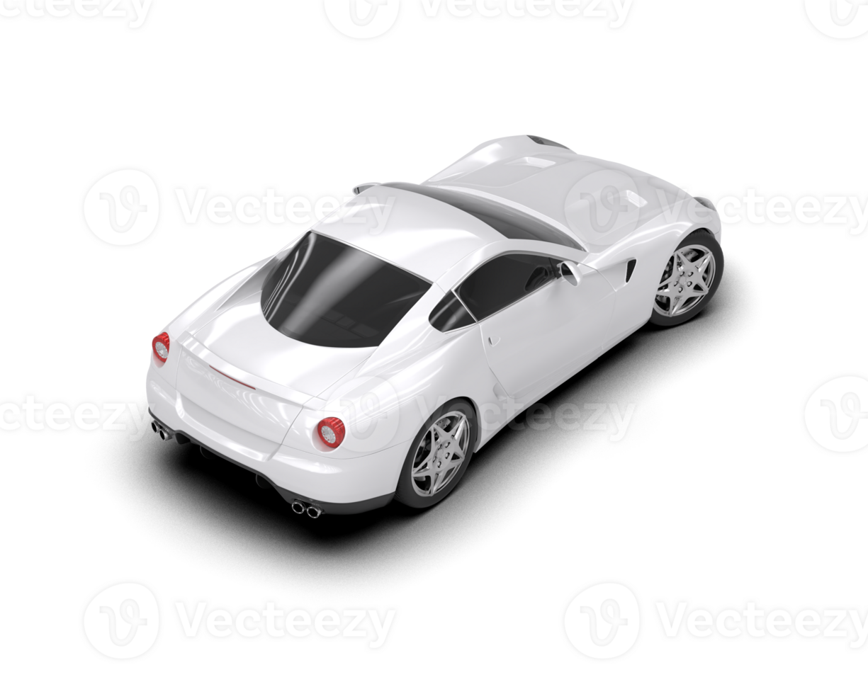 Realistic sport car isolated on background. 3d rendering - illustration png