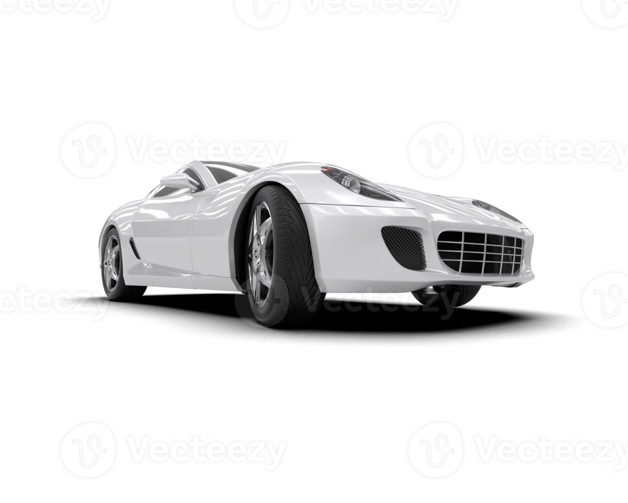 Realistic sport car isolated on background. 3d rendering - illustration png