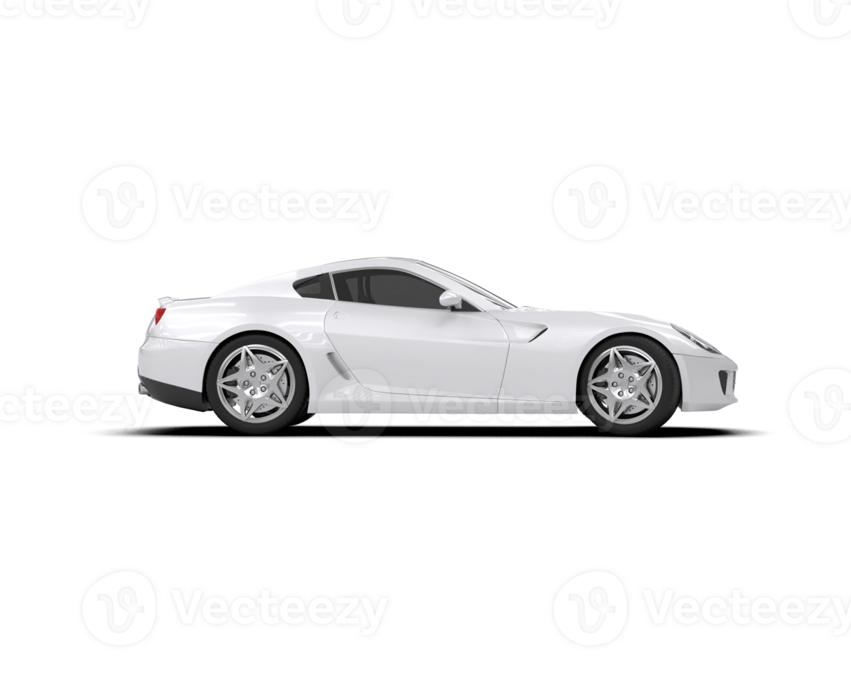 Realistic sport car isolated on background. 3d rendering - illustration png