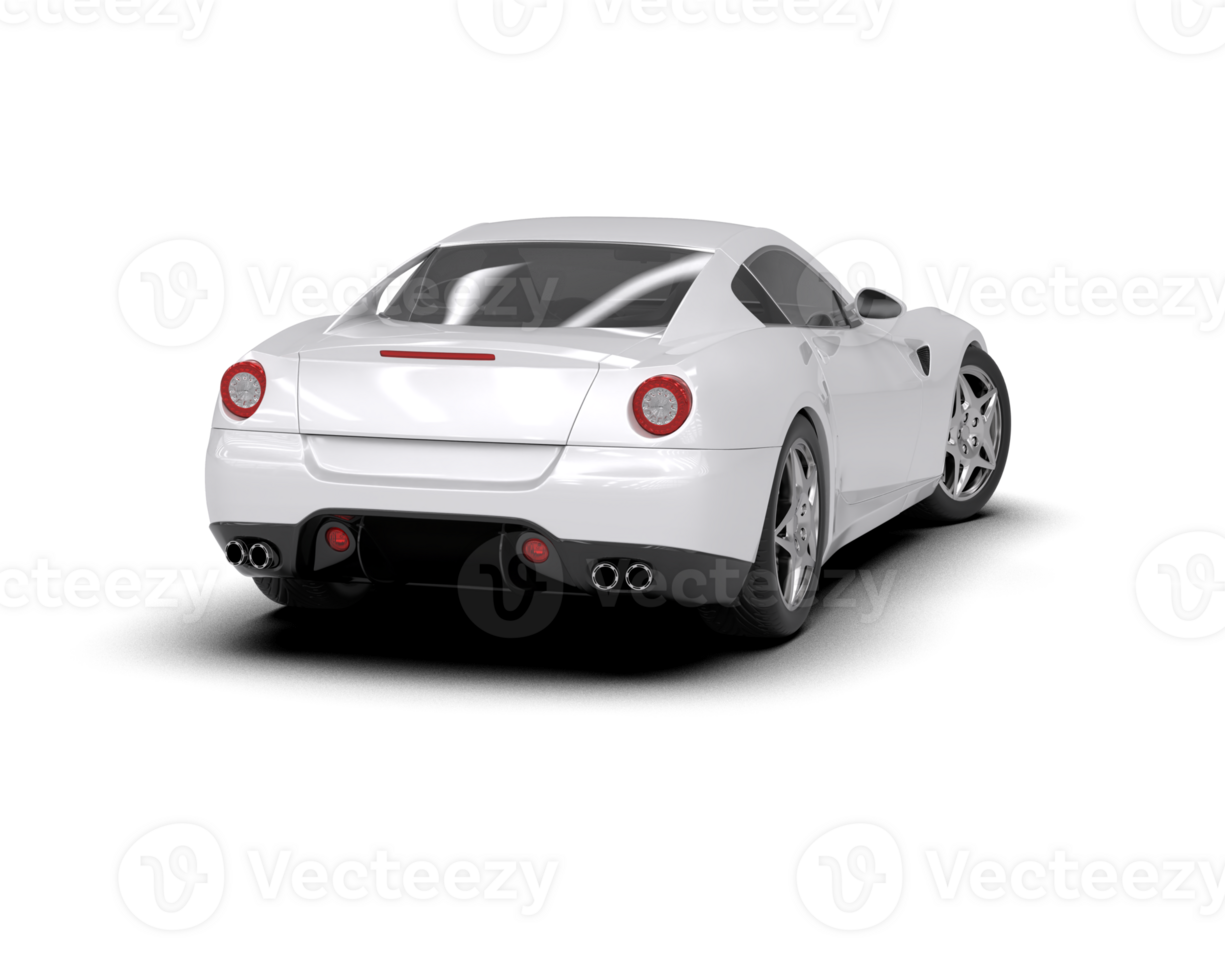 Realistic sport car isolated on background. 3d rendering - illustration png
