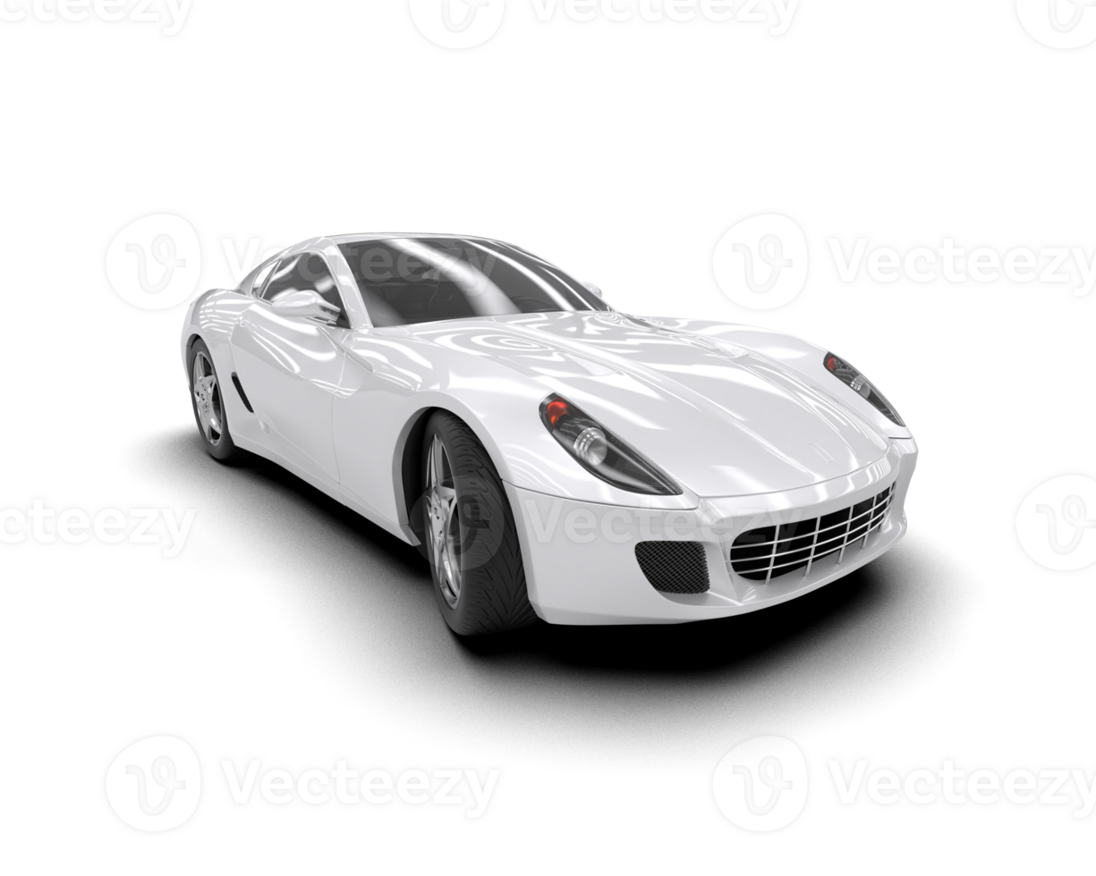 Realistic sport car isolated on background. 3d rendering - illustration png