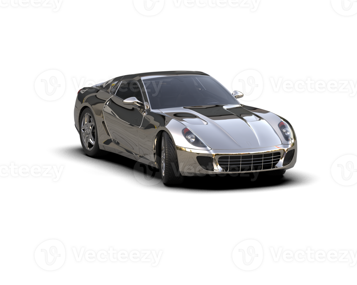 Realistic sport car isolated on background. 3d rendering - illustration png