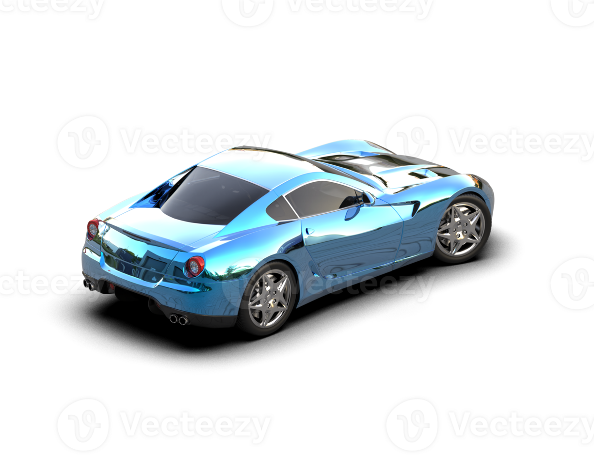 Realistic sport car isolated on background. 3d rendering - illustration png