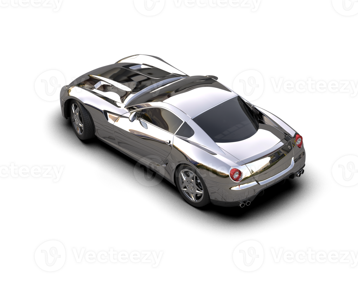 Realistic sport car isolated on background. 3d rendering - illustration png