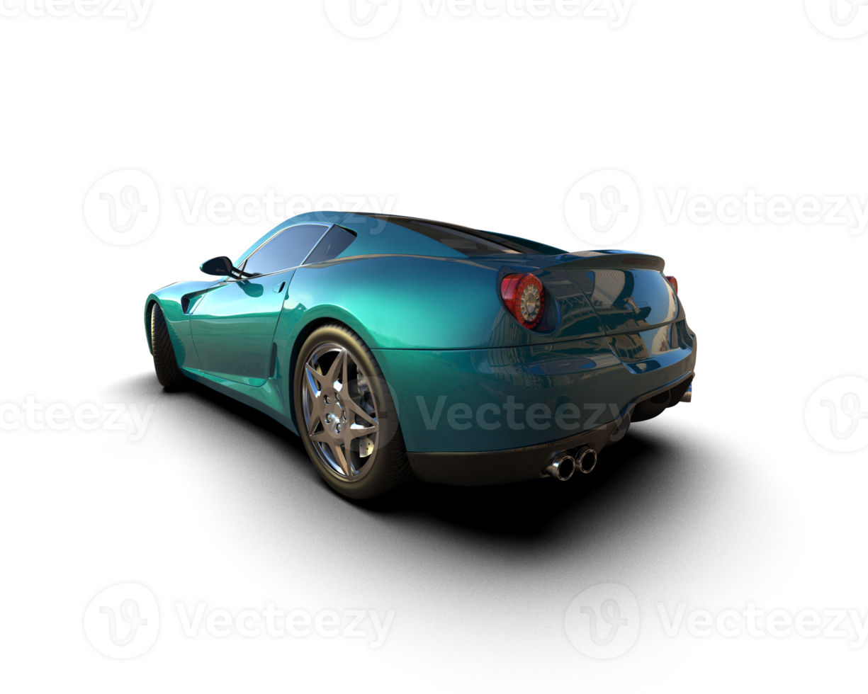 Realistic sport car isolated on background. 3d rendering - illustration png