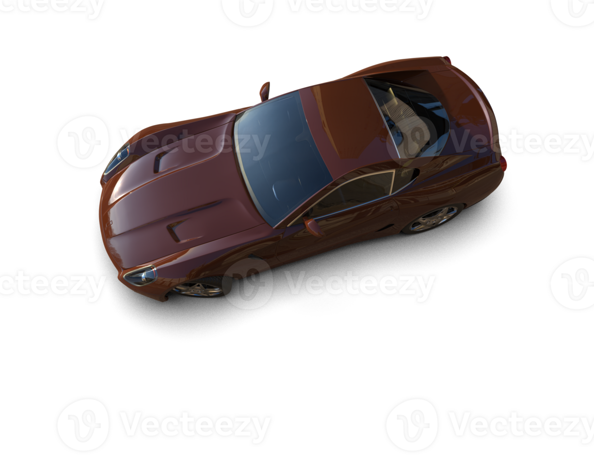 Realistic sport car isolated on background. 3d rendering - illustration png