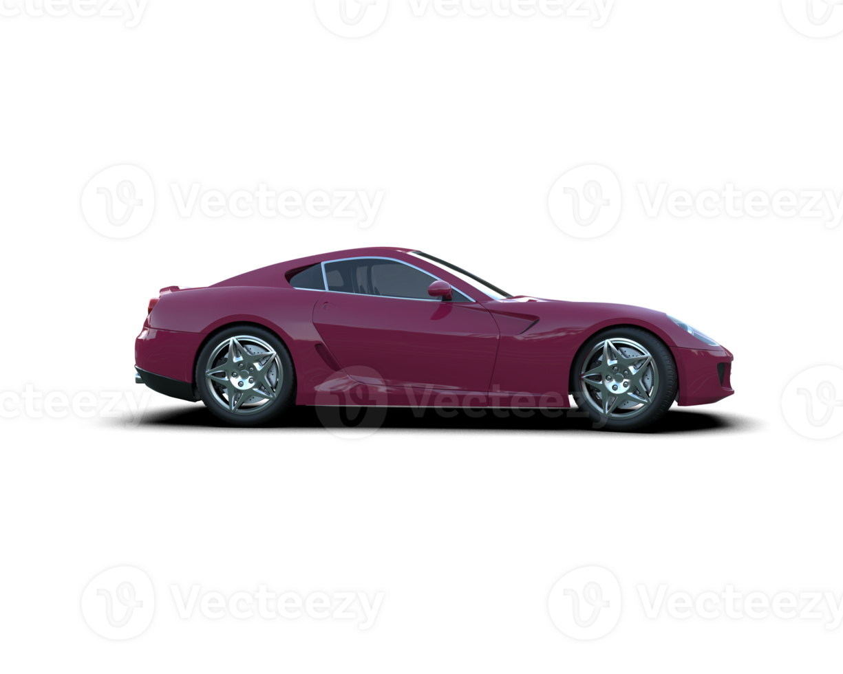 Realistic sport car isolated on background. 3d rendering - illustration png