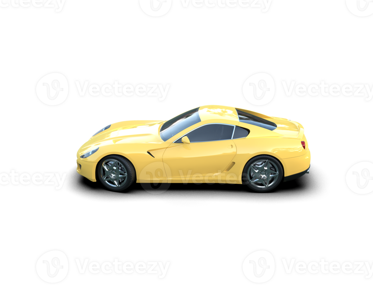 Realistic sport car isolated on background. 3d rendering - illustration png