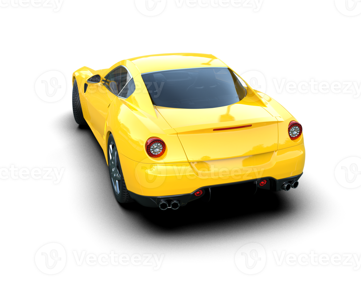 Realistic sport car isolated on background. 3d rendering - illustration png