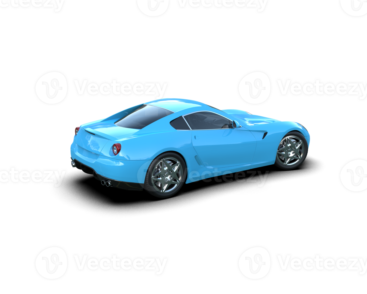 Realistic sport car isolated on background. 3d rendering - illustration png