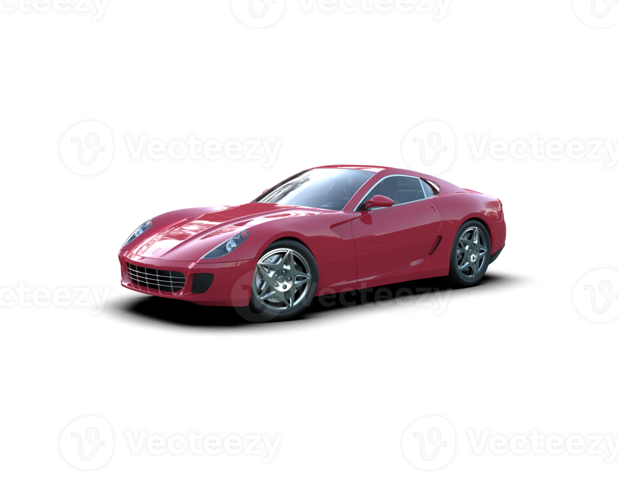 Realistic sport car isolated on background. 3d rendering - illustration png
