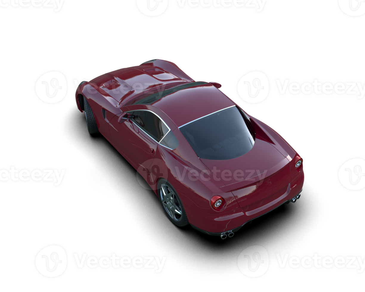 Realistic sport car isolated on background. 3d rendering - illustration png