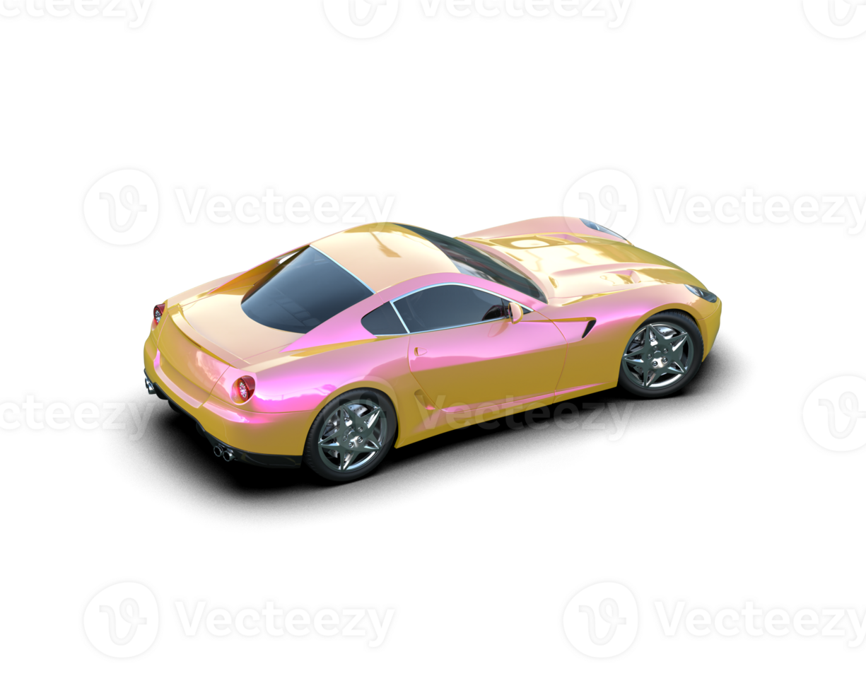 Realistic sport car isolated on background. 3d rendering - illustration png