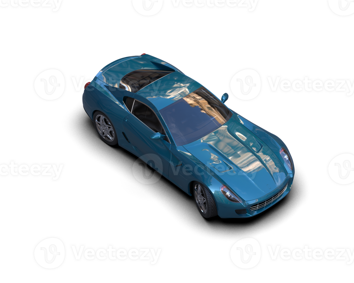 Realistic sport car isolated on background. 3d rendering - illustration png