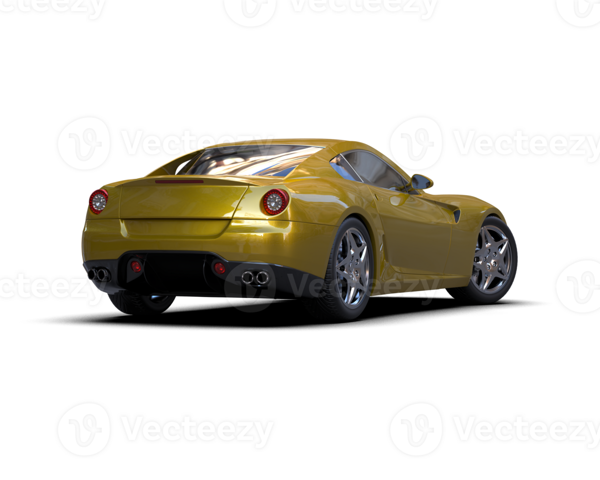 Realistic sport car isolated on background. 3d rendering - illustration png