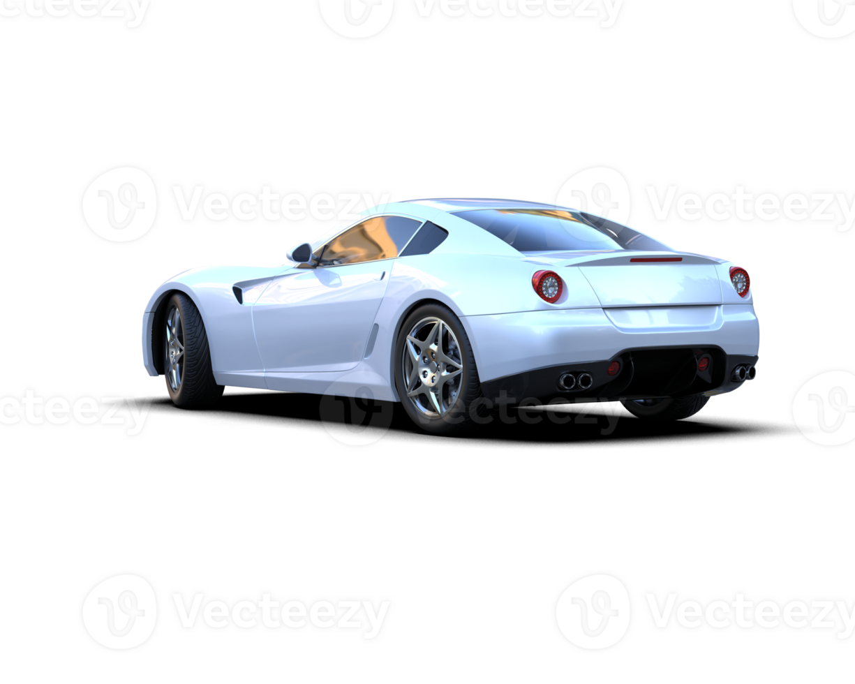 Realistic sport car isolated on background. 3d rendering - illustration png