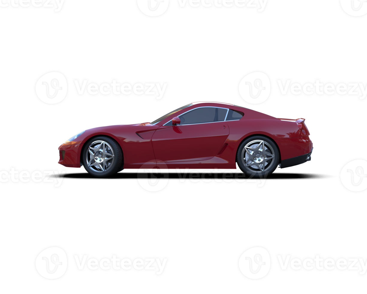 Realistic sport car isolated on background. 3d rendering - illustration png