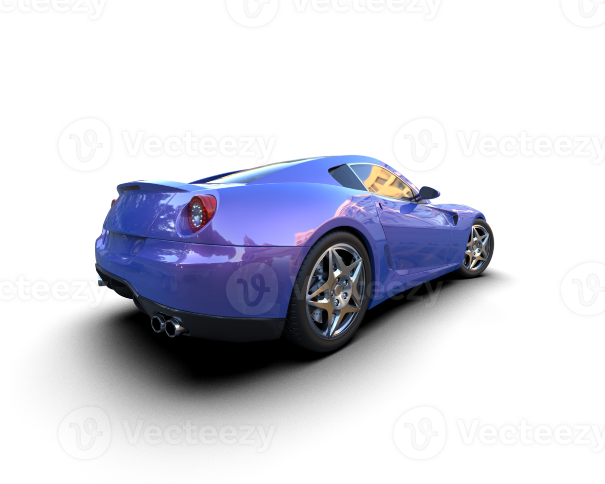 Realistic sport car isolated on background. 3d rendering - illustration png