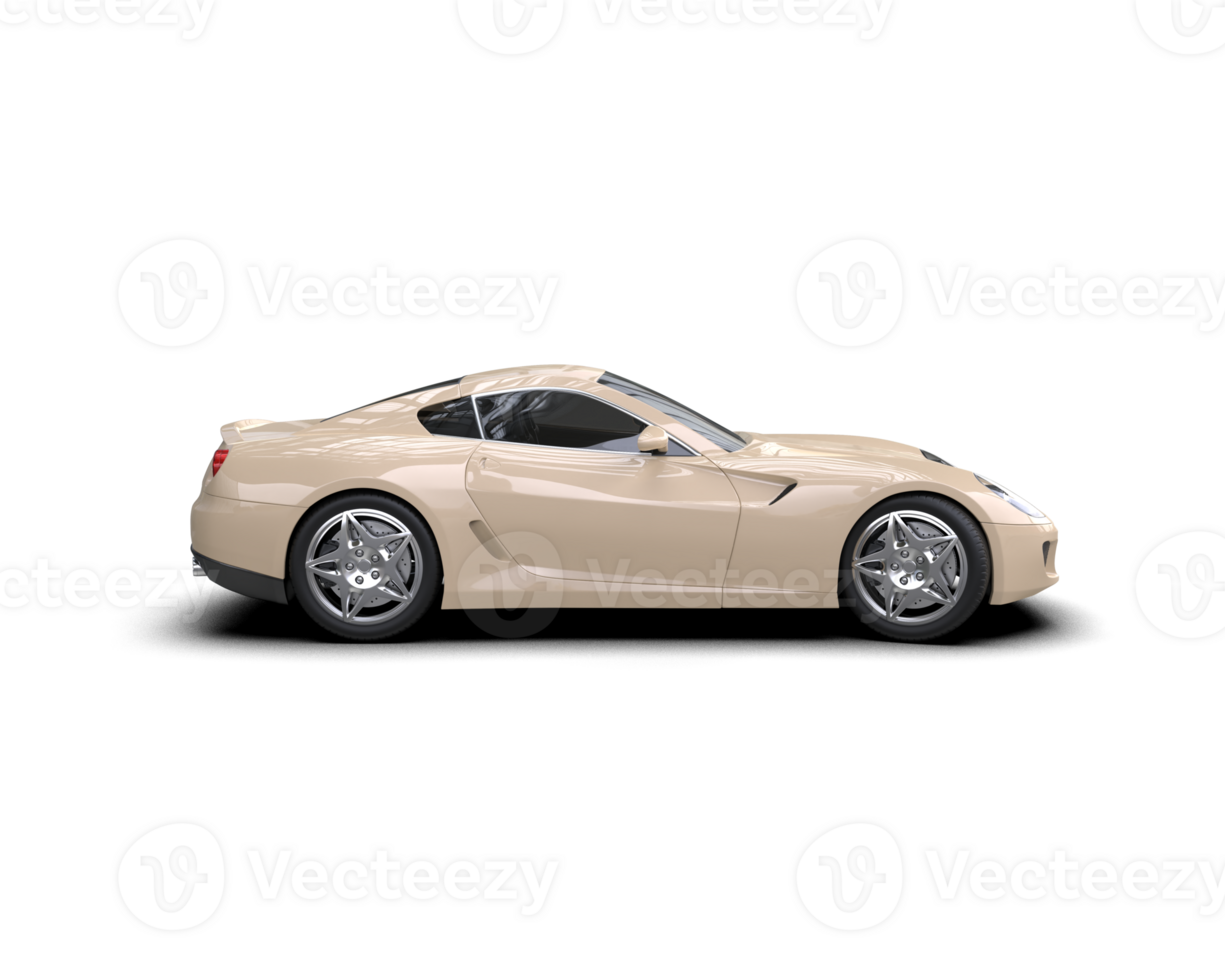 Realistic sport car isolated on background. 3d rendering - illustration png
