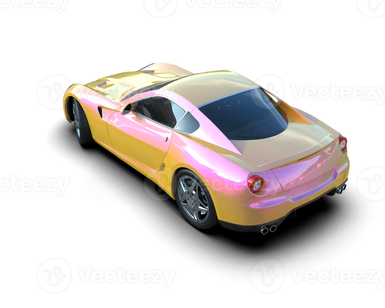 Realistic sport car isolated on background. 3d rendering - illustration png