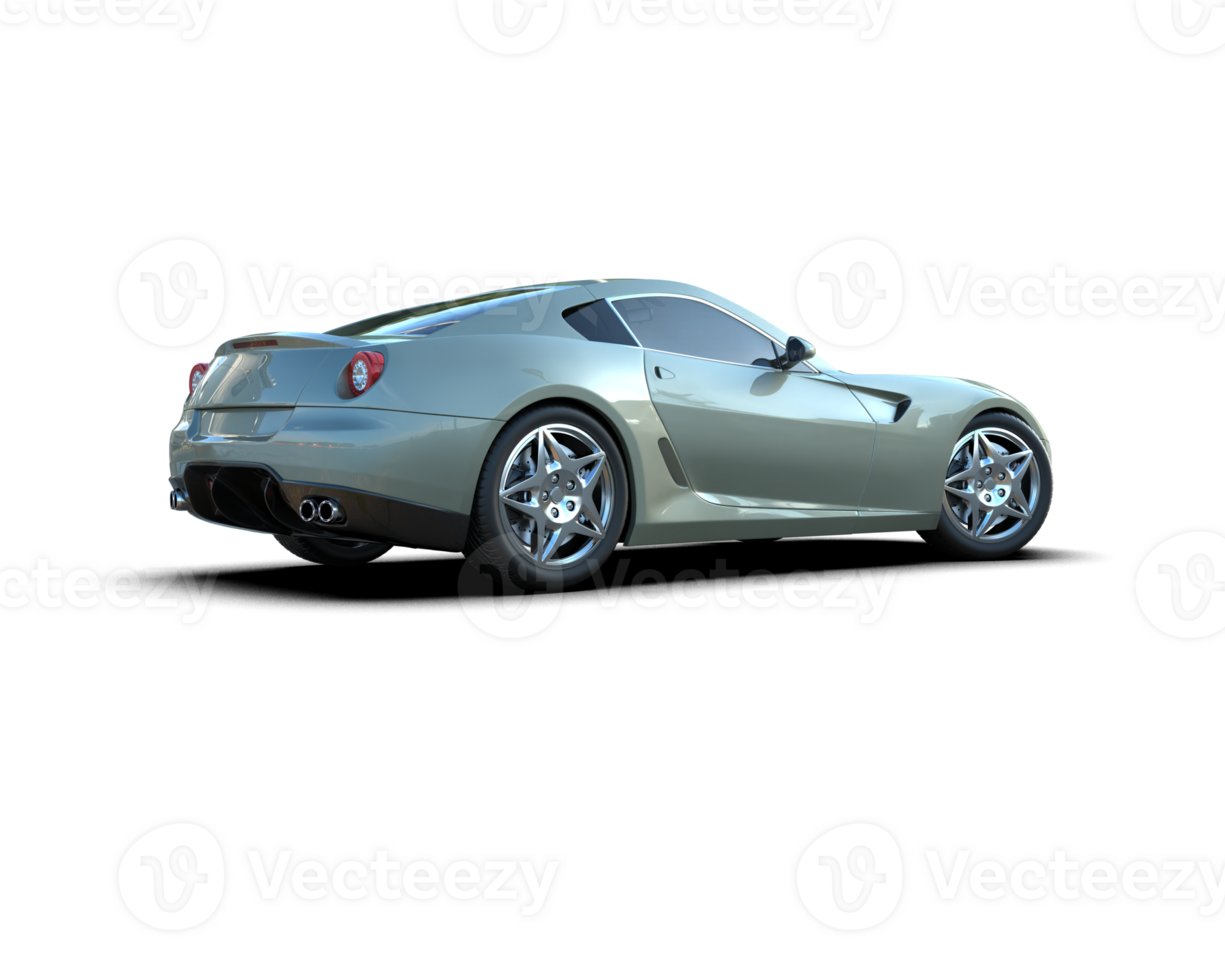Realistic sport car isolated on background. 3d rendering - illustration png