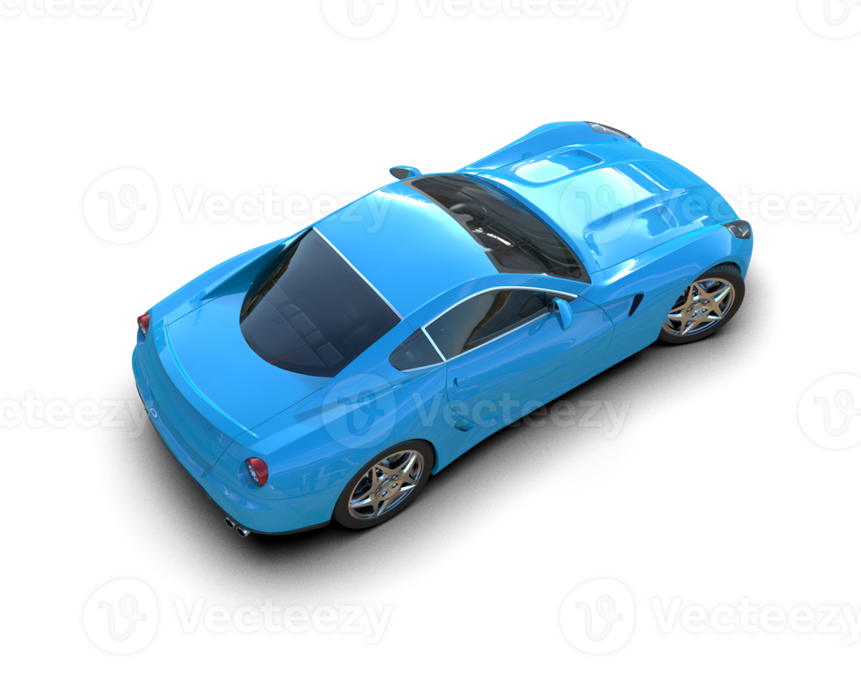 Realistic sport car isolated on background. 3d rendering - illustration png