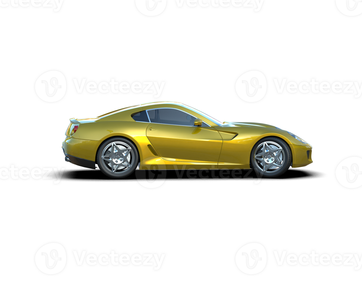 Realistic sport car isolated on background. 3d rendering - illustration png