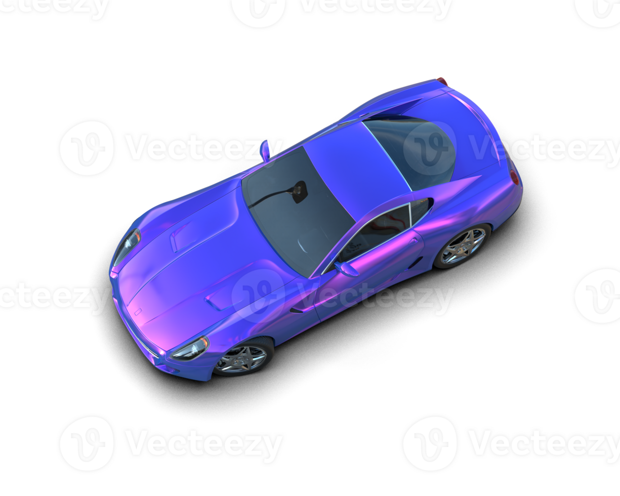 Realistic sport car isolated on background. 3d rendering - illustration png