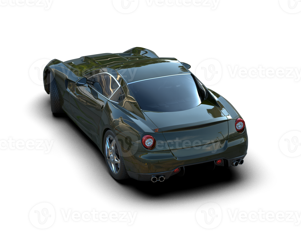 Realistic sport car isolated on background. 3d rendering - illustration png