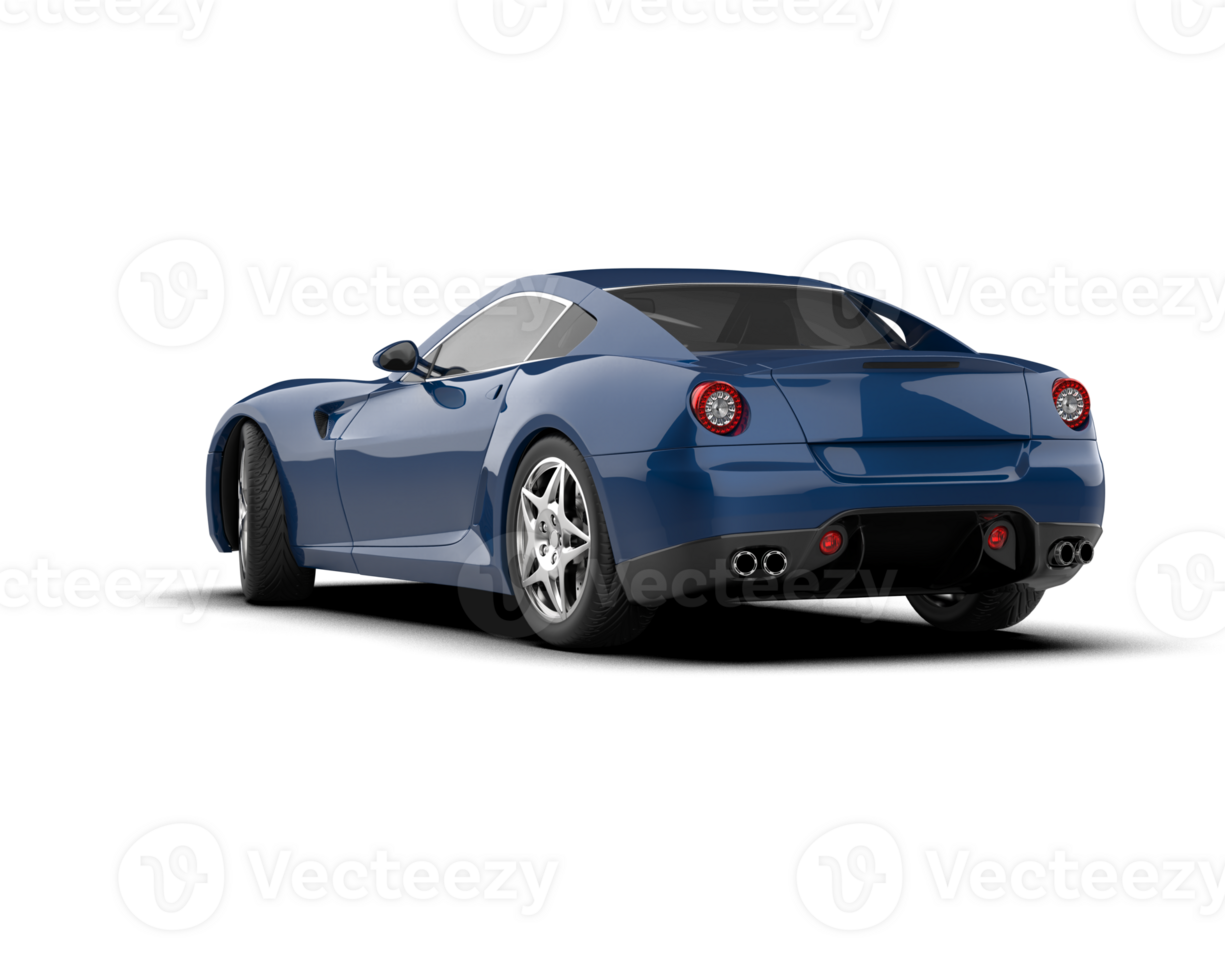 Realistic sport car isolated on background. 3d rendering - illustration png