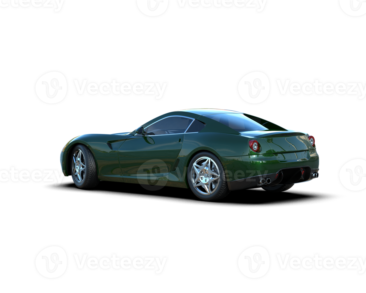 Realistic sport car isolated on background. 3d rendering - illustration png