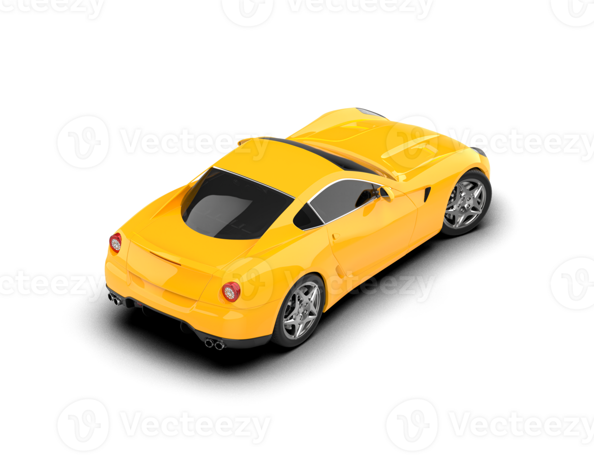 Realistic sport car isolated on background. 3d rendering - illustration png