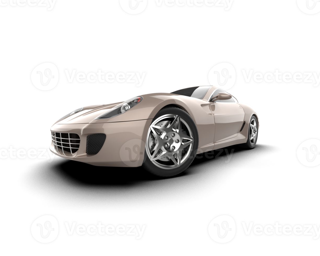 Realistic sport car isolated on background. 3d rendering - illustration png