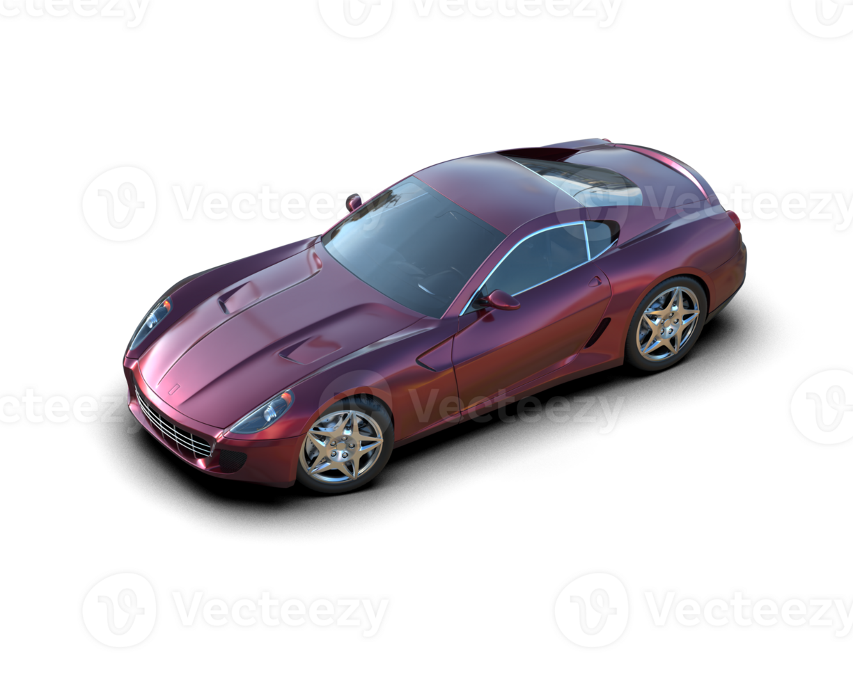 Realistic sport car isolated on background. 3d rendering - illustration png