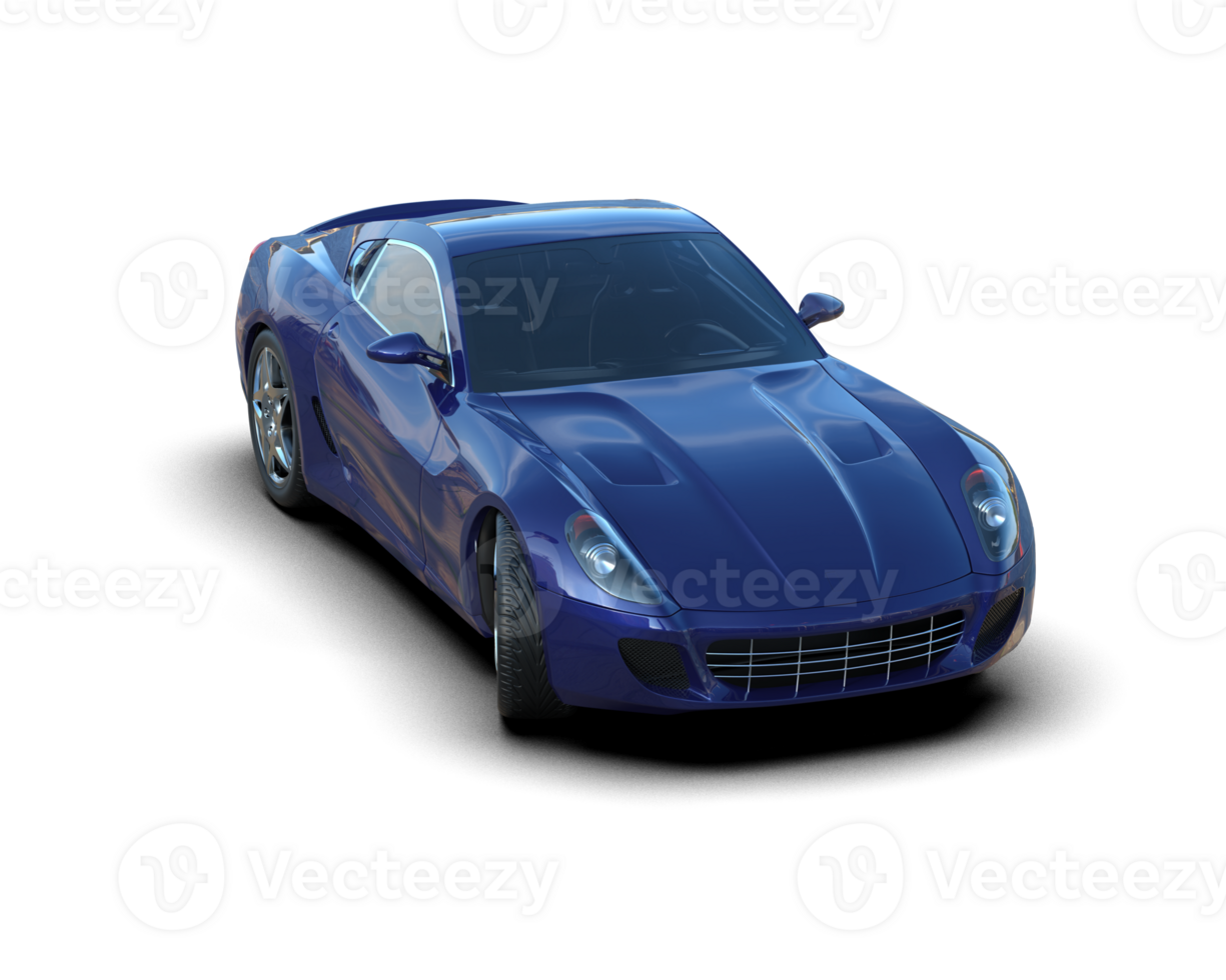Realistic sport car isolated on background. 3d rendering - illustration png