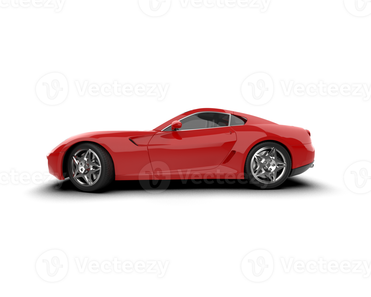 Realistic sport car isolated on background. 3d rendering - illustration png