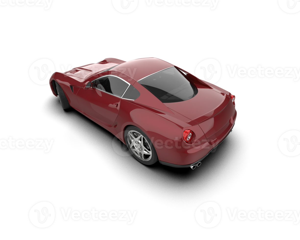 Realistic sport car isolated on background. 3d rendering - illustration png