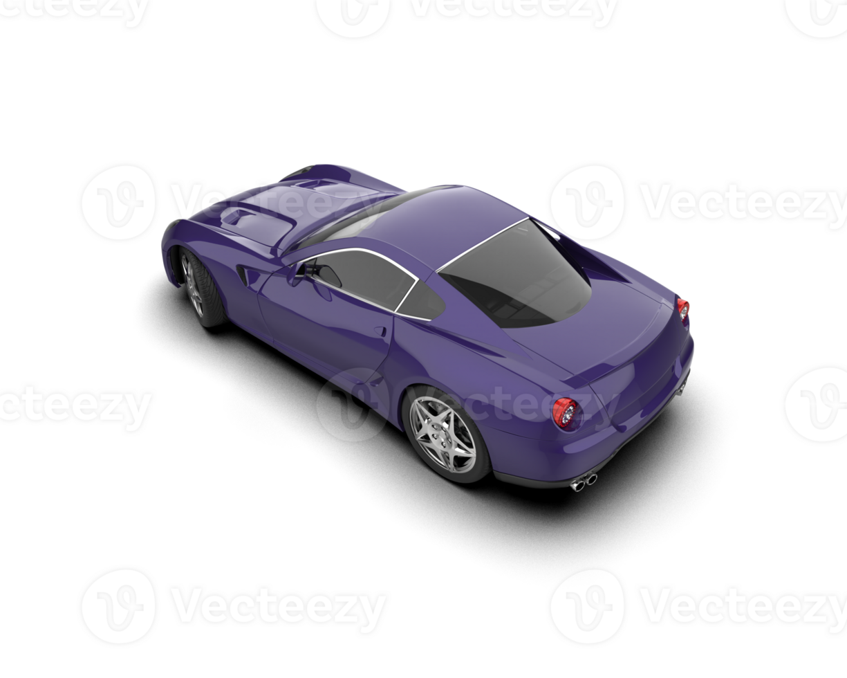 Realistic sport car isolated on background. 3d rendering - illustration png