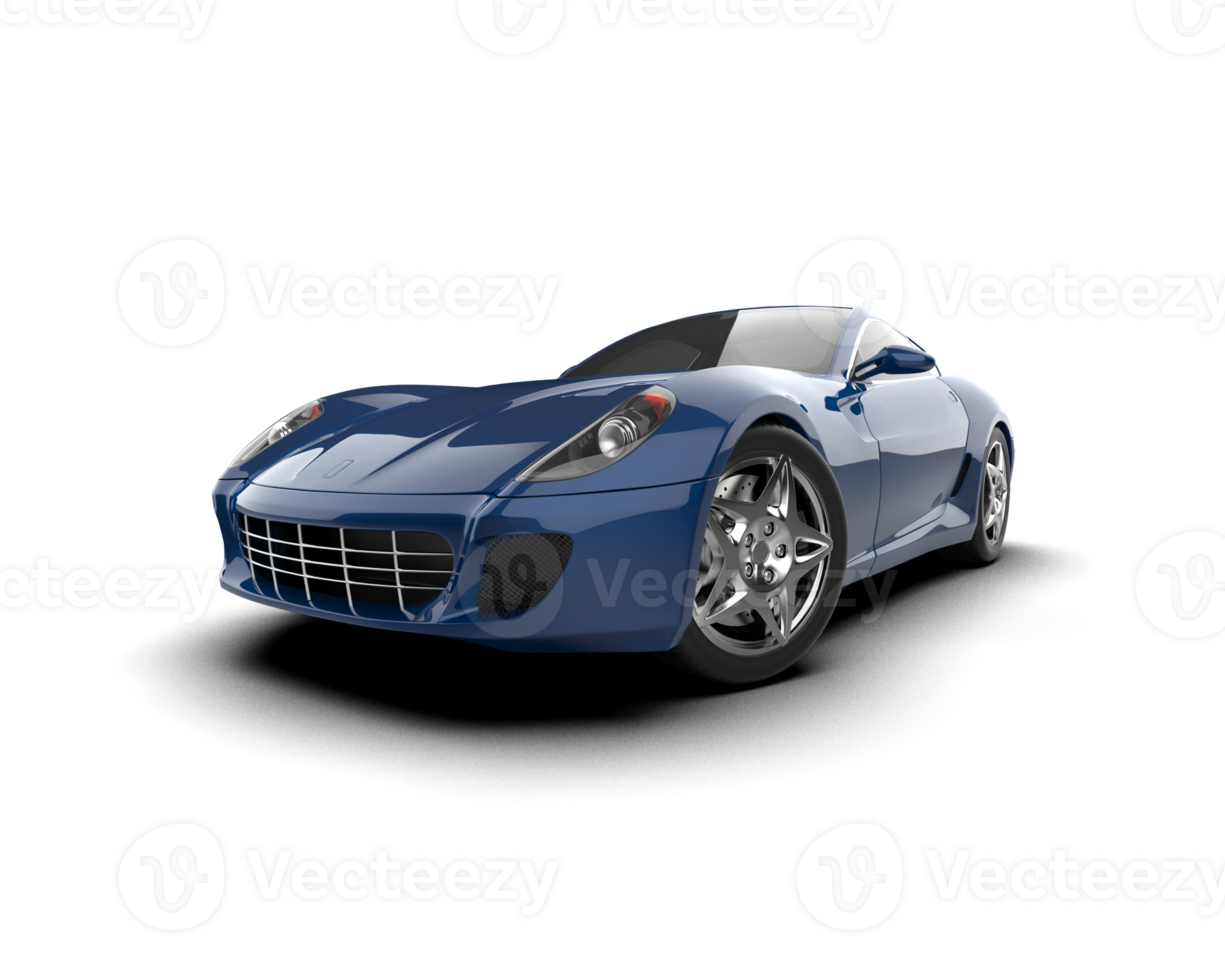 Realistic sport car isolated on background. 3d rendering - illustration png