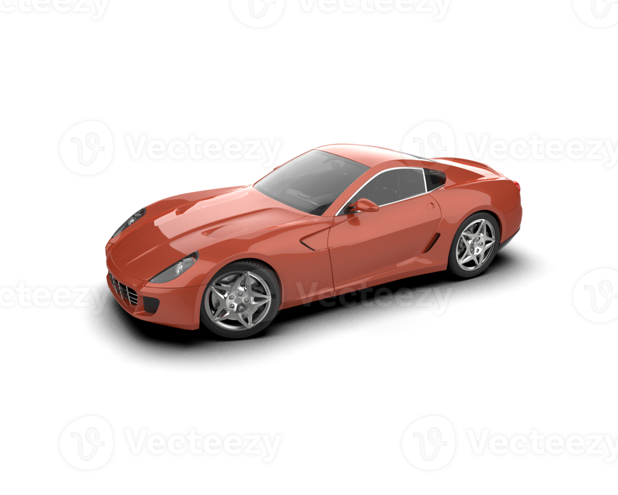 Realistic sport car isolated on background. 3d rendering - illustration png